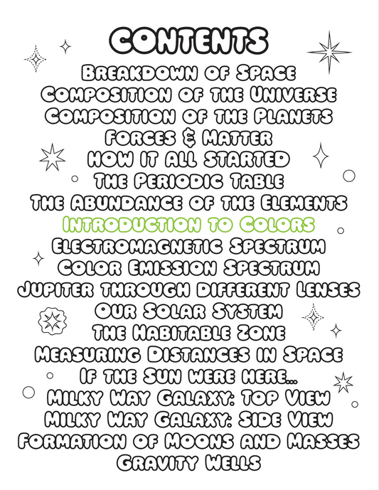 Color 'n Learn - Space with Color Guide